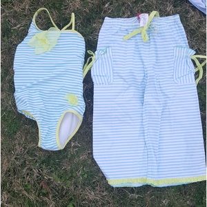 Sz 6 Girls Kate Mack 2 pc Swimsuit Set